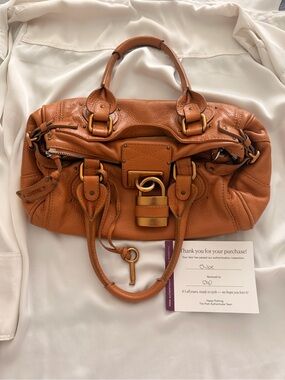 Chloe Paddington Brown Leather Paddington Satchel - Tan Brown